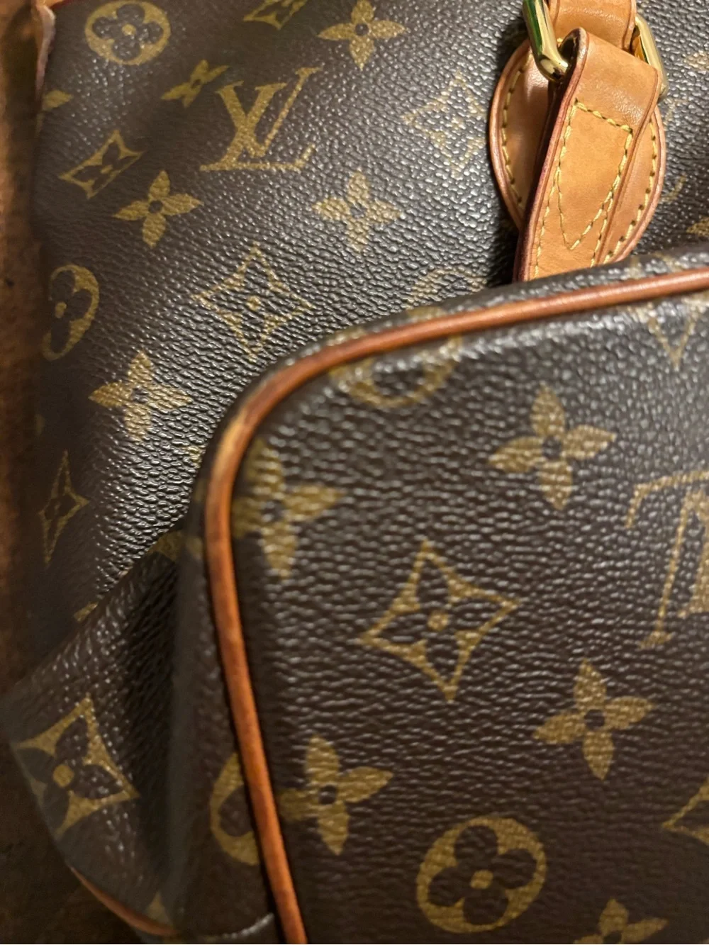 Louis Vuitton Monogram Palermo PM Tote with Vachetta Leather Trim and Strap